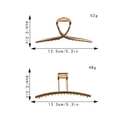 Stylish Hair Claw Clip Large Metal Thick Thin Hair Jaw Clip Women 1pc