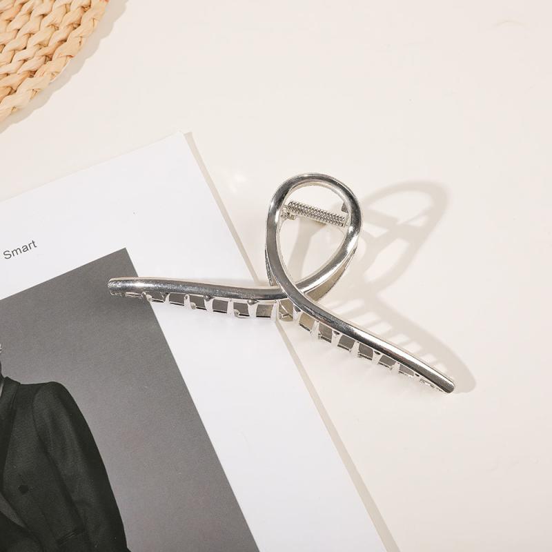 Stylish Hair Claw Clip Large Metal Thick Thin Hair Jaw Clip Women 1pc