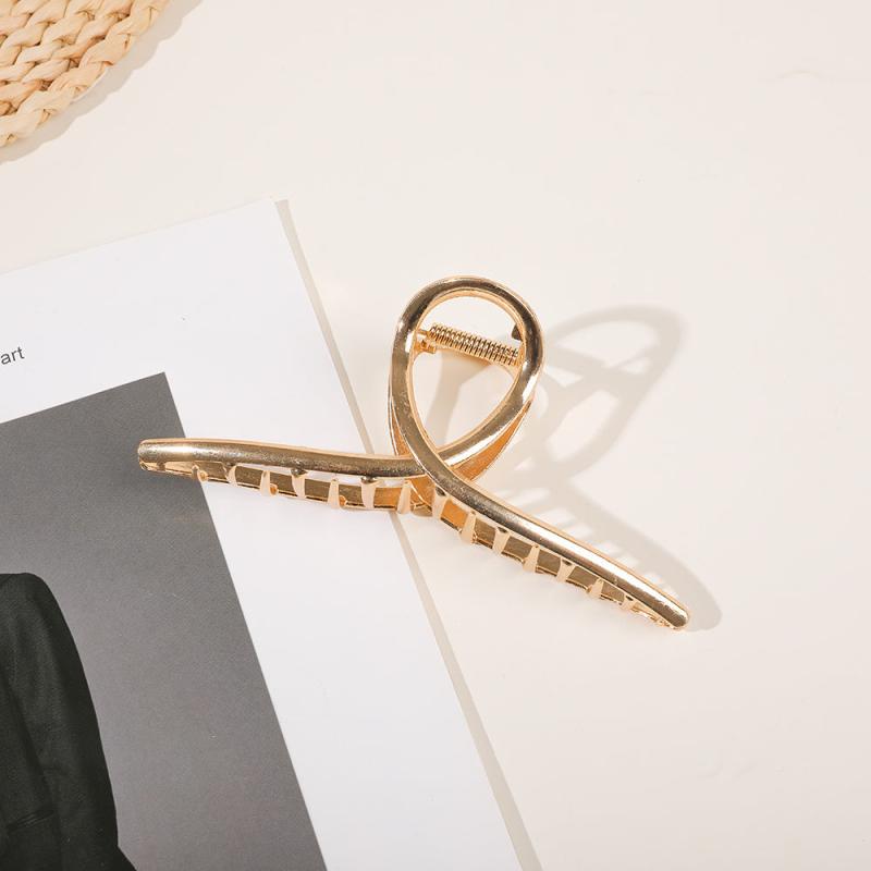 Stylish Hair Claw Clip Large Metal Thick Thin Hair Jaw Clip Women 1pc