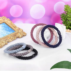 12PCS Braided Hair Tie Elastic Ponytail Holder Hair Accessories Women
