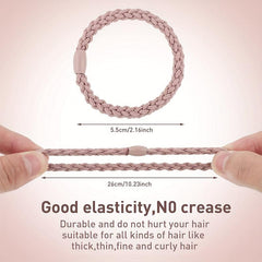 12PCS Braided Hair Tie Elastic Ponytail Holder Hair Accessories Women