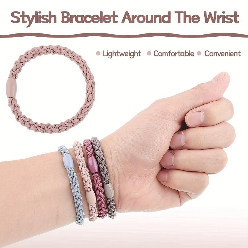 12PCS Braided Hair Tie Elastic Ponytail Holder Hair Accessories Women