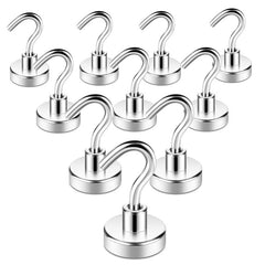 10pcs Strong Magnetic Hooks Heavy Duty Neodymium Magnets Ceiling Hooks