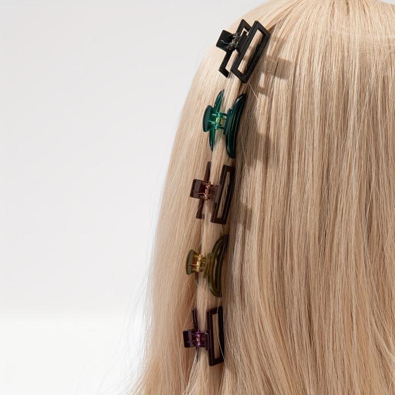 10PCS Transparent Square Hair Claw Non-slip Hair Accessory