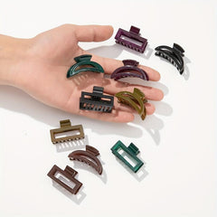 10PCS Transparent Square Hair Claw Non-slip Hair Accessory