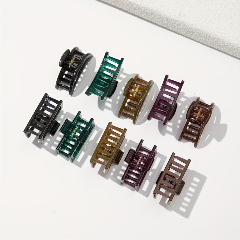 10PCS Transparent Square Hair Claw Non-slip Hair Accessory