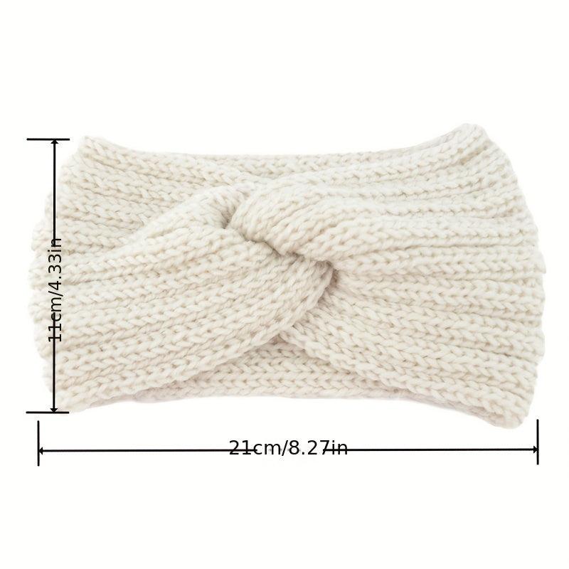 Chunky Headband Winter Knit Headwrap Women Turban Ears Warmer Headband