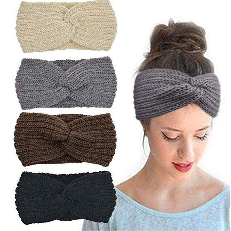 Chunky Headband Winter Knit Headwrap Women Turban Ears Warmer Headband