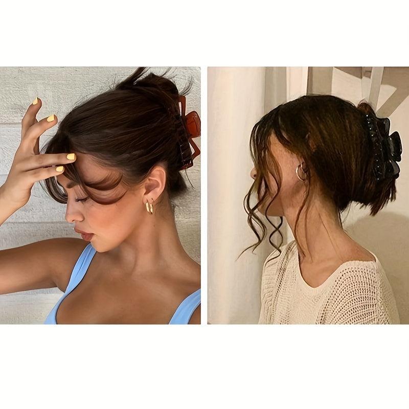 Large Amber Hair Claw Hollow Bow Hair Claw Vintage Hair Claw For Women Girls