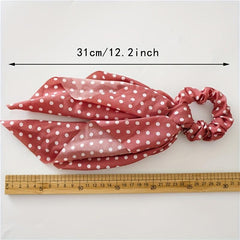 Polka Dot Bow Hair Tie Scrunchies Ponytail Holder Women