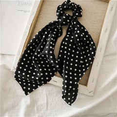Polka Dot Bow Hair Tie Scrunchies Ponytail Holder Women