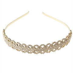 Rose Golden Flower Girl Headband Wedding Headpiece For Girls Princess
