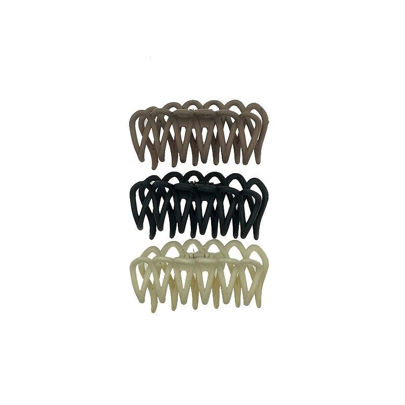 3pcs Frosted Big Hair Claw Clips for Women
