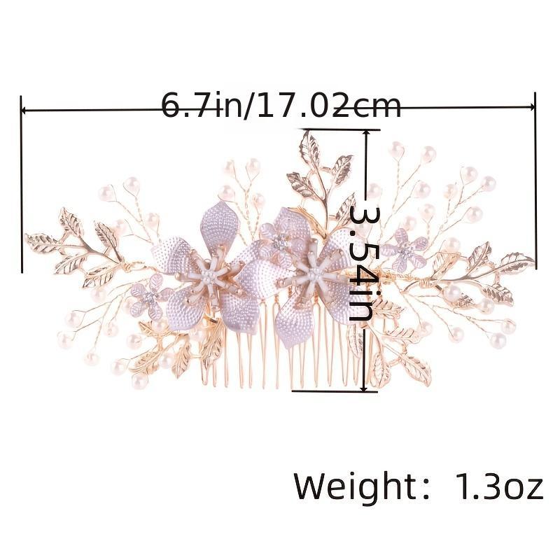 Pearl & Floral Bridal Hair Clip - Wedding Hair