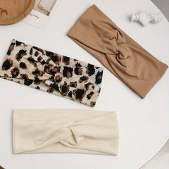 3pcs Leopard Boho Headbands Wide Hair Accessories for Women Girls