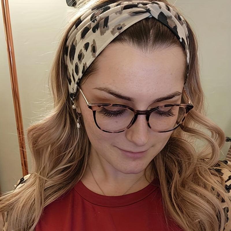 3pcs Leopard Boho Headbands Wide Hair Accessories for Women Girls