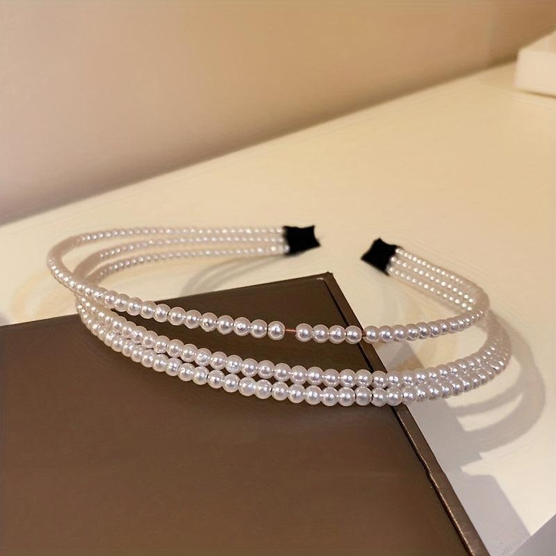 Faux Pearl Headband Hair Band Wedding Bridal Accessory