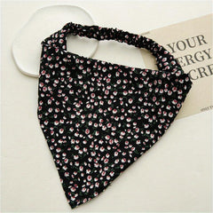 Floral Fabric Bandana Stretchy Triangle Towel Head Scarf Hair Accessory