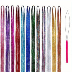 Weaving Hair Rope Flash Hair Extension Strip Laser Silk Colorful Wire