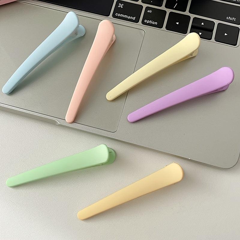 6pcs Duck Billed Hair Clips Colorful Macaroon Hair Accessories