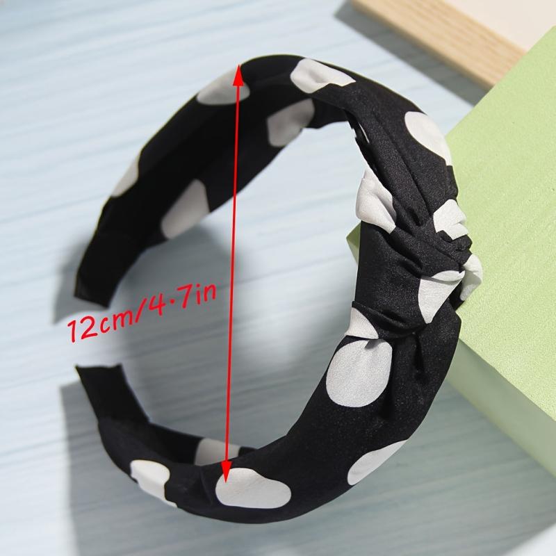 Non Slip Flower Polka Dot Strip Print Wide Hairband