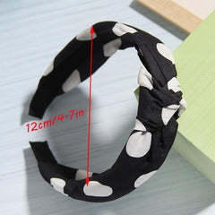 Non Slip Flower Polka Dot Strip Print Wide Hairband