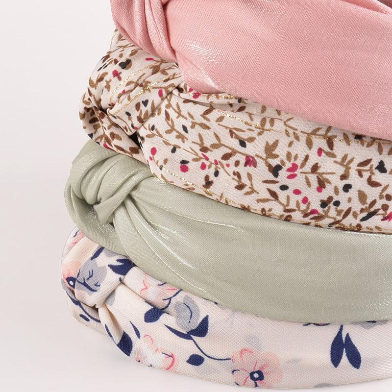 Colorful Flower Print Headband Retro Hair Accessories