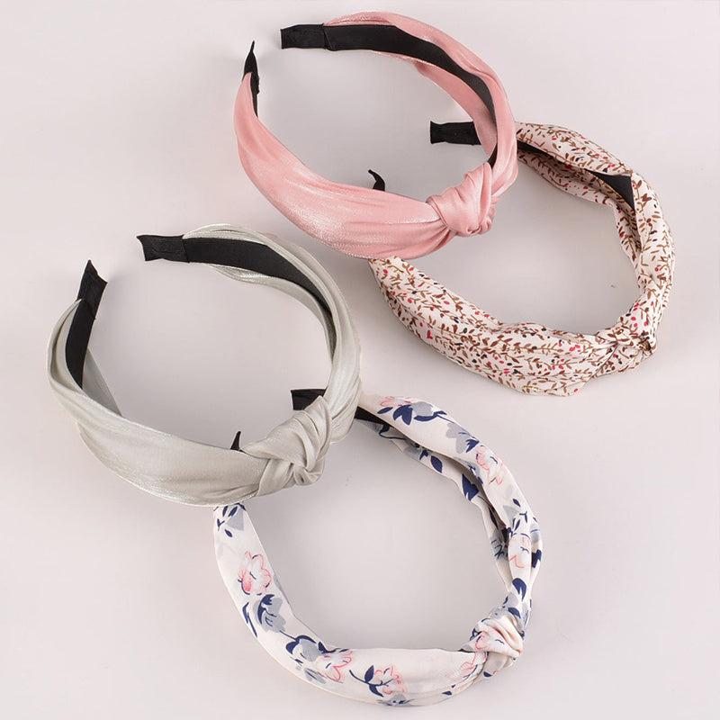 Colorful Flower Print Headband Retro Hair Accessories
