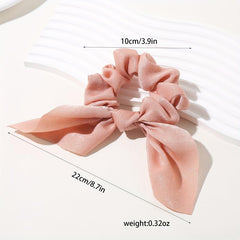 16PCS Satin Hair Tie Bow Ribbon Streamer Knotted Hair Rope Accessories