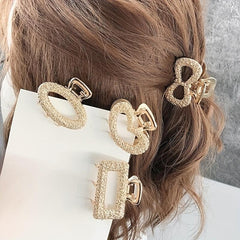 Rhinestone Hair Claw Hollow Hair Grip Alloy Headwear