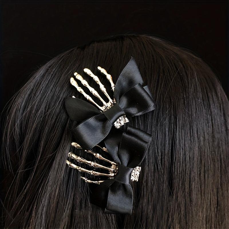 Halloween Ghost Hand Bone Hair Clip Punk Women Girl's Accessories