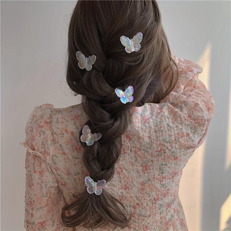 3pcs Holographic Butterfly Hair Clip for Women