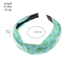 4pcs Flower Print Knot Decor Headband Set