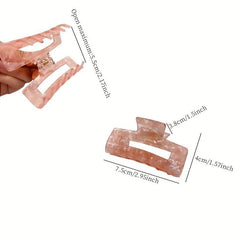 Acrylic Rectangular Hair Claw Back Hair Ponytail Hair Claw Gift for Women