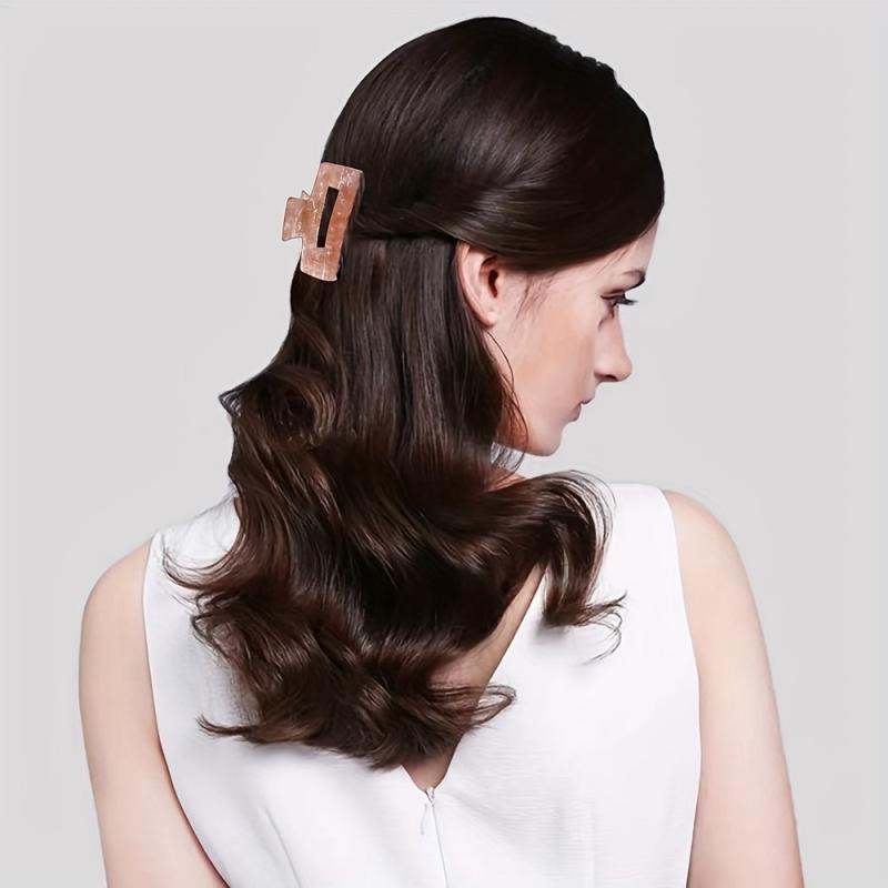 Acrylic Rectangular Hair Claw Back Hair Ponytail Hair Claw Gift for Women