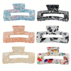 Acrylic Rectangular Hair Claw Back Hair Ponytail Hair Claw Gift for Women