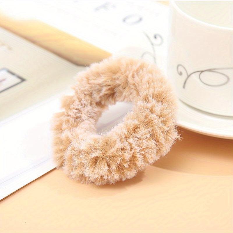 Plush Hair Tie High Elasticity Ponytail Hair Rope Women Hair Accessory