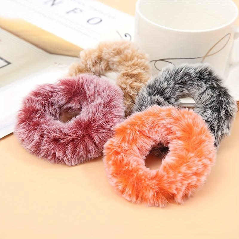 Plush Hair Tie High Elasticity Ponytail Hair Rope Women Hair Accessory