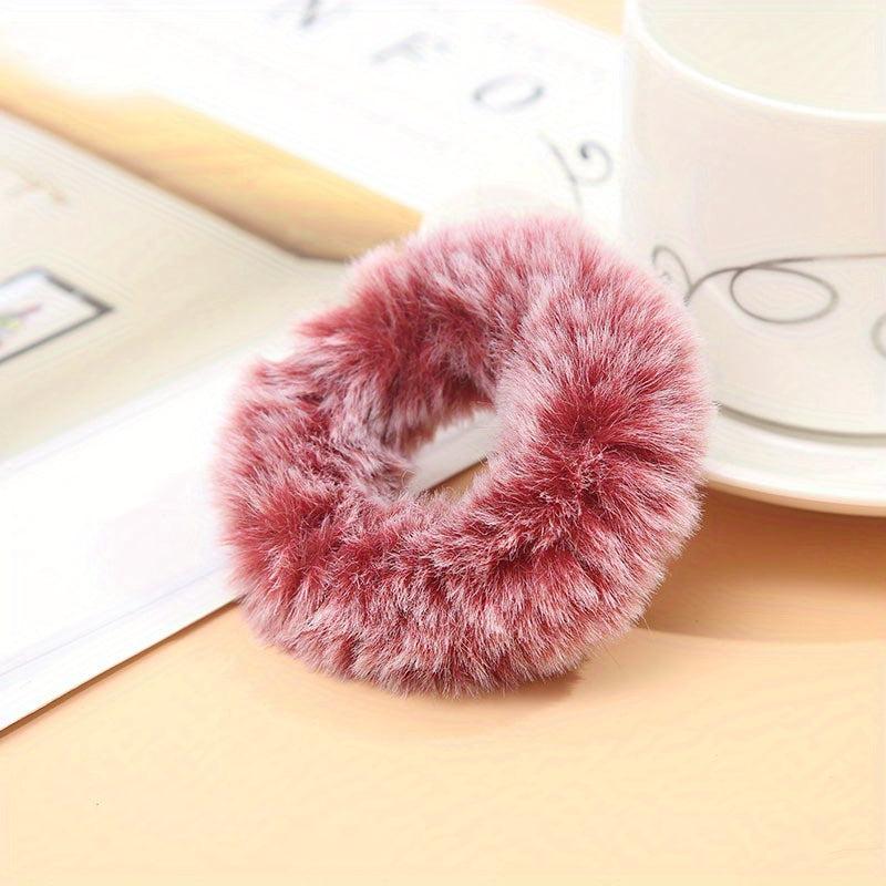 Plush Hair Tie High Elasticity Ponytail Hair Rope Women Hair Accessory