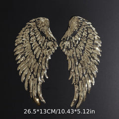 Sequin Wings Patches, Embroidered Badges Clothes DIY Decoration Sticker