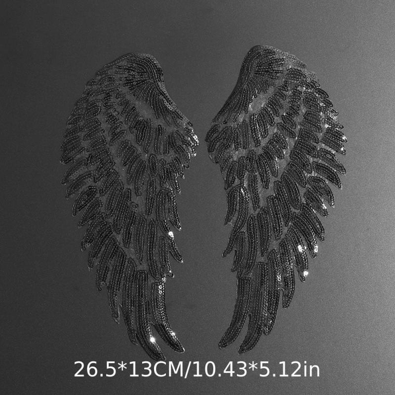 Sequin Wings Patches, Embroidered Badges Clothes DIY Decoration Sticker