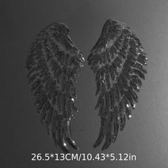 Sequin Wings Patches, Embroidered Badges Clothes DIY Decoration Sticker