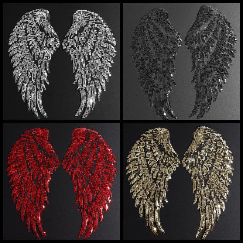 Sequin Wings Patches, Embroidered Badges Clothes DIY Decoration Sticker