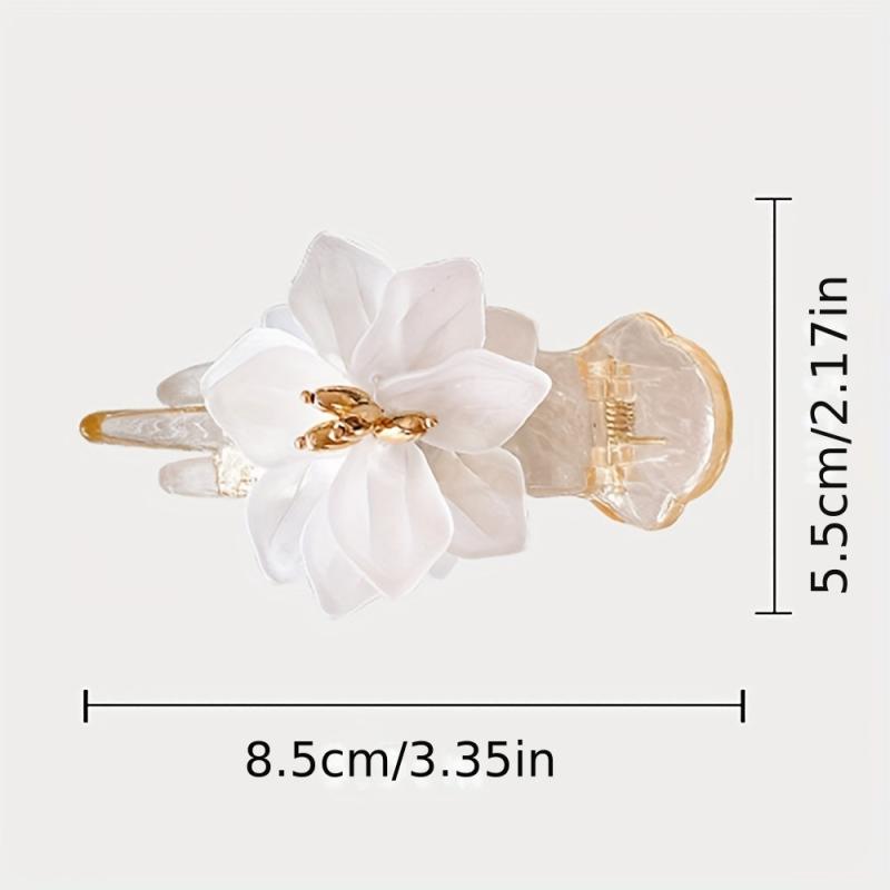 Flower Duck Billed Clip Crystal Large Hair Clip For Women