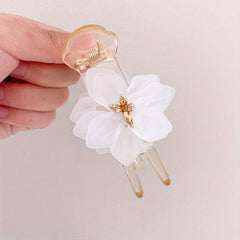 Flower Duck Billed Clip Crystal Large Hair Clip For Women