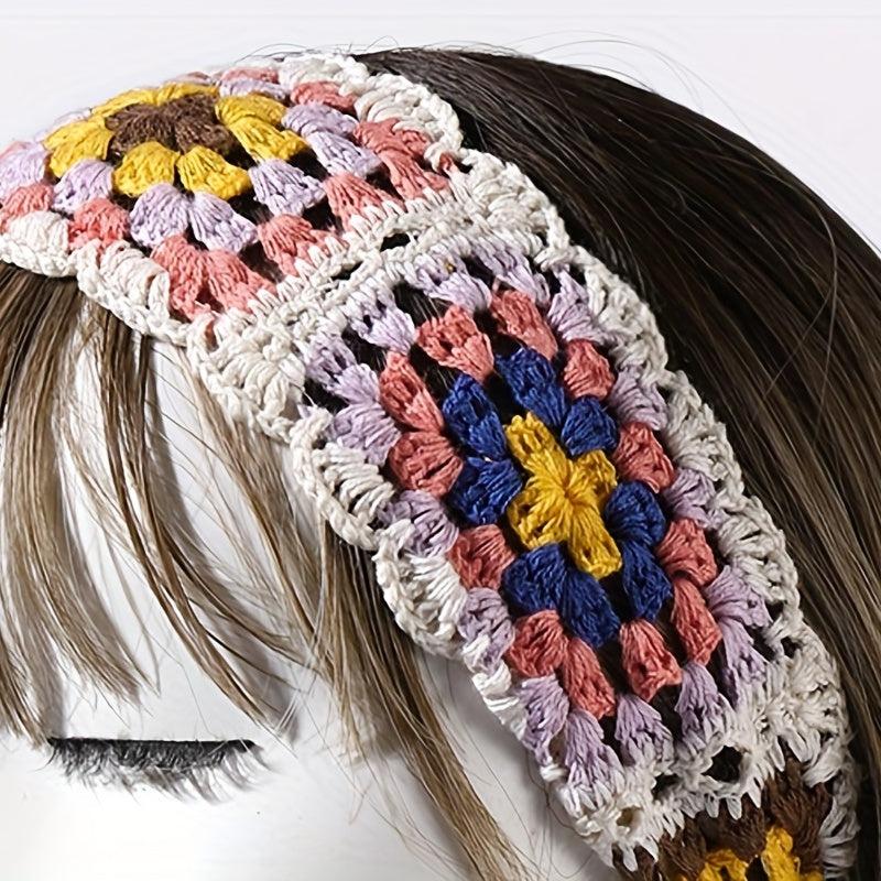 Boho Crochet Headband for Holiday Travel Daily Use