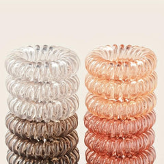 18 Pcs Spiral Hair Ties No Crease Waterproof Coil Hair Rings