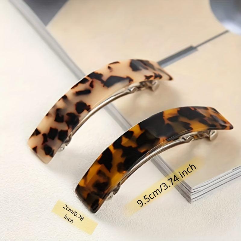 2pcs French Style Curved Hair Clips Barrettes for Women
