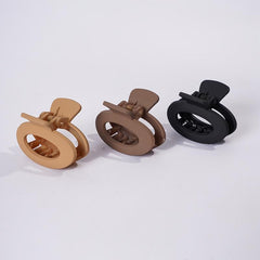 6 Pcs Matte Hair Claw Clips for Women Strong Hold Medium Hair Brown