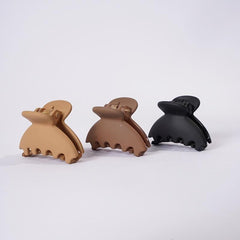 6 Pcs Matte Hair Claw Clips for Women Strong Hold Medium Hair Brown
